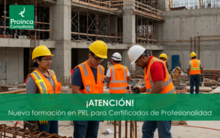 Nueva formación en PRL para Certificados de Profesionalidad