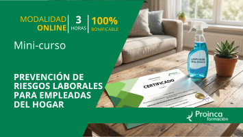 Certificado oficial del curso obligatorio de PRL para empleadas de hogar cumpliendo el Real Decreto 893/2024 con sello de validación