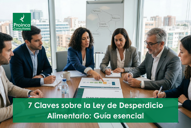 Consultores analizando un plan de prevención según la Ley de desperdicio alimentario
