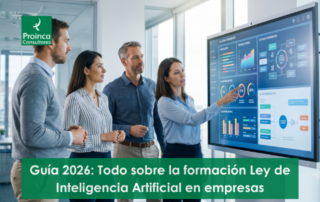 Equipo corporativo planificando la alfabetización en inteligencia artificial para empresas