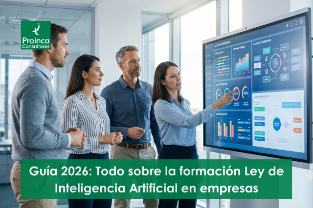 Equipo corporativo planificando la alfabetización en inteligencia artificial para empresas